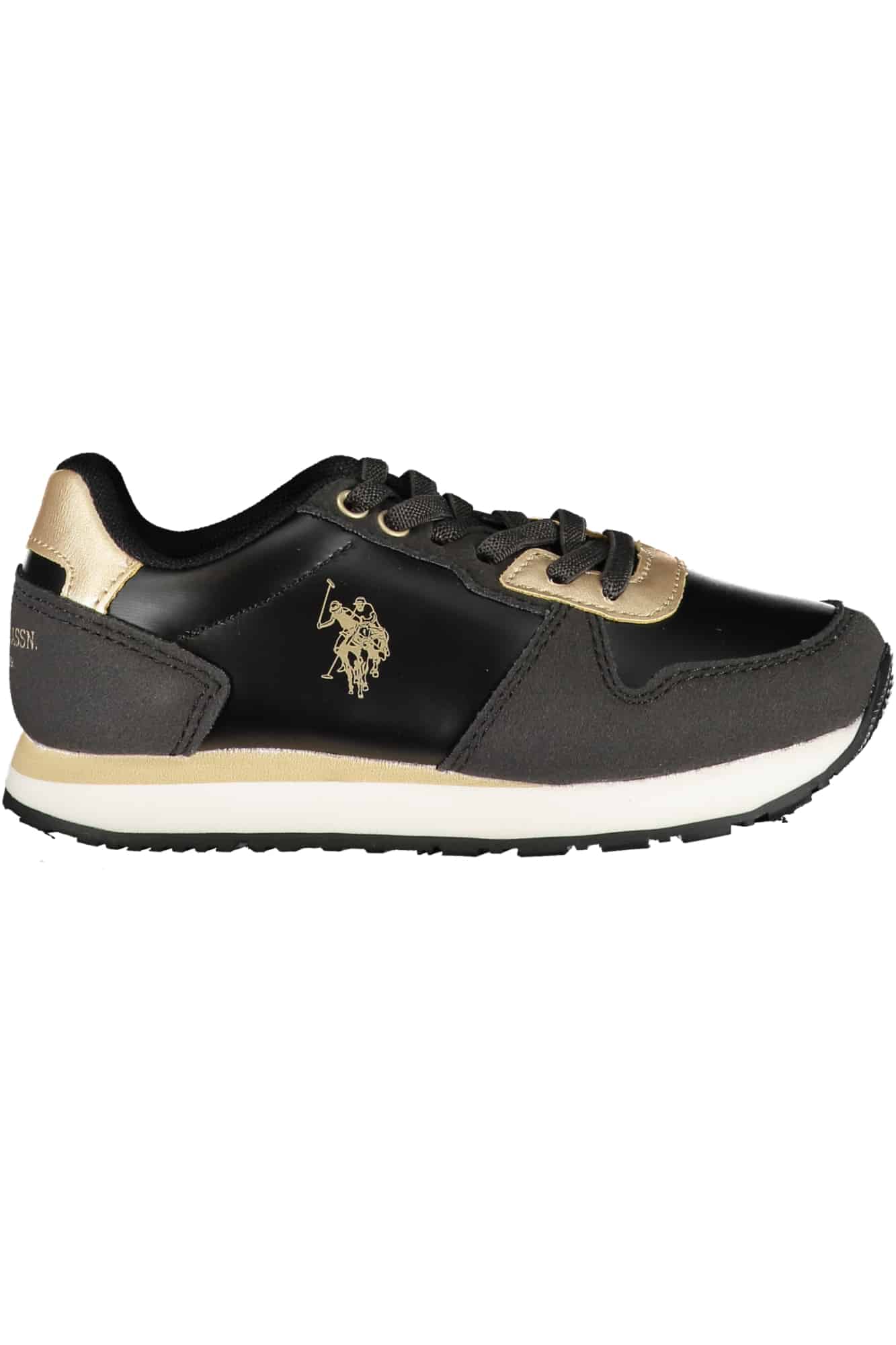 uspoloassncalzaturasportivabambinonero_1 US POLO ASSN. BLACK CHILDREN'S SPORTS SHOES - Image 1