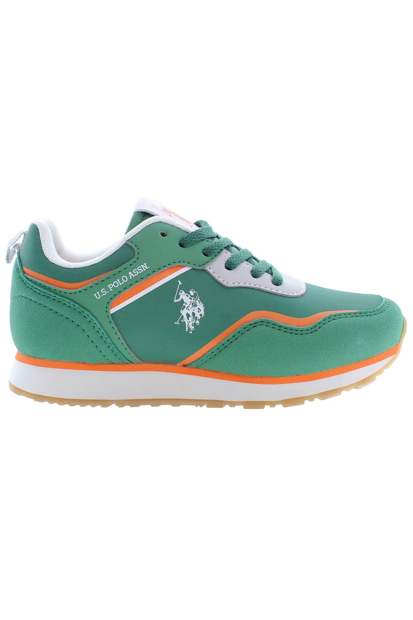 uspolobestpricecalzaturasportivabambinoverde_1 US POLO ASSN. CHILDREN'S GREEN SPORTS FOOTWEAR - Image 1