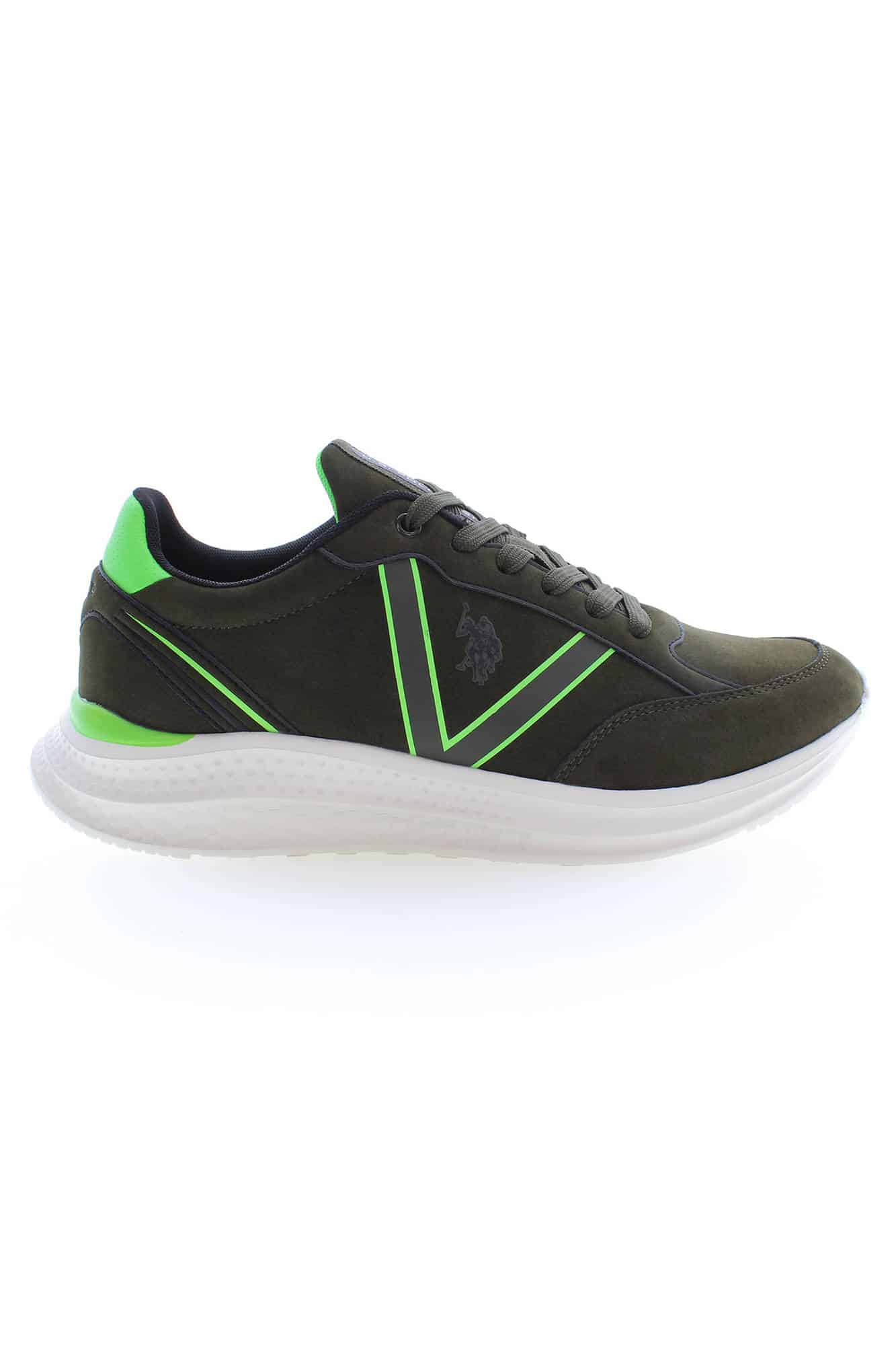 uspolobestpricecalzaturasportivauomoverde_1 US POLO ASSN. MEN'S SPORTS FOOTWEAR GREEN - Image 1