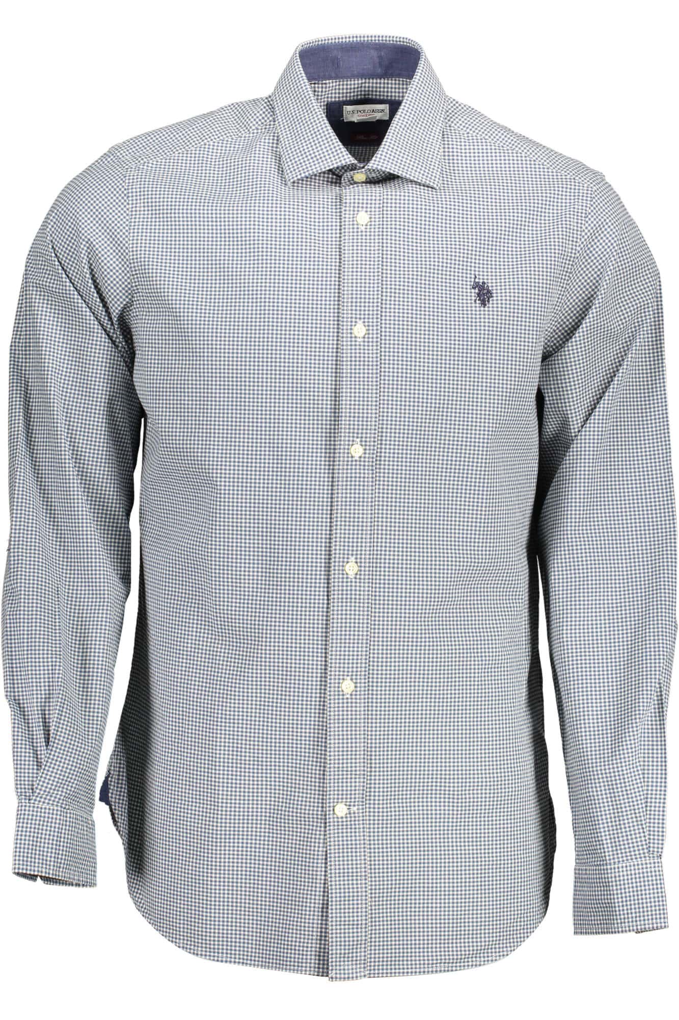 uspolocamiciamanichelungheuomoazzurro_1 US POLO ASSN. MEN'S LONG-SLEEVED SHIRT, BLUE - Image 1