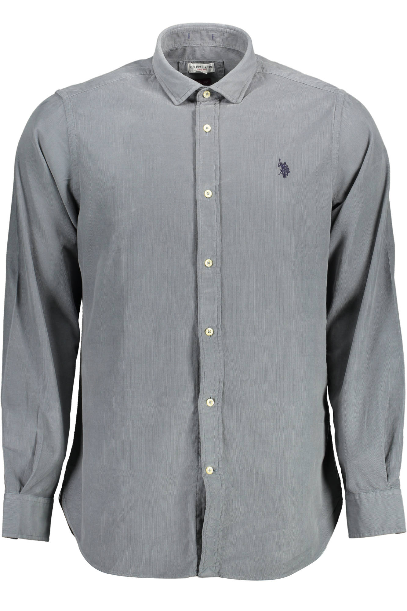 uspolocamiciamanichelungheuomoblu_1 US POLO ASSN. MEN'S BLUE LONG-SLEEVED SHIRT - Image 1