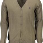 US POLO ASSN. MEN'S GREEN CARDIGAN