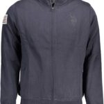 US POLO ASSN. MEN'S BLUE ZIP-UP SWEATSHIRT