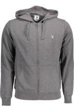 US POLO ASSN. MEN'S GRAY ZIP-UP SWEATSHIRT
