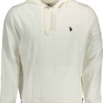 US POLO ASSN. MEN'S WHITE ZIP-UP SWEATSHIRT