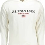 US POLO ASSN. MEN'S WHITE ZIP-UP SWEATSHIRT