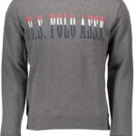 US POLO ASSN. MEN'S GRAY ZIP-UP SWEATSHIRT