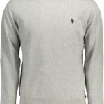 US POLO ASSN. MEN'S GRAY ZIP-UP SWEATSHIRT