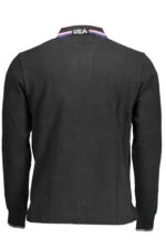 US POLO ASSN. MEN'S LONG-SLEEVED POLO SHIRT, BLACK - Image 2
