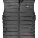 CAVALLI CLASS MEN'S BLACK SLEEVELESS JACKET