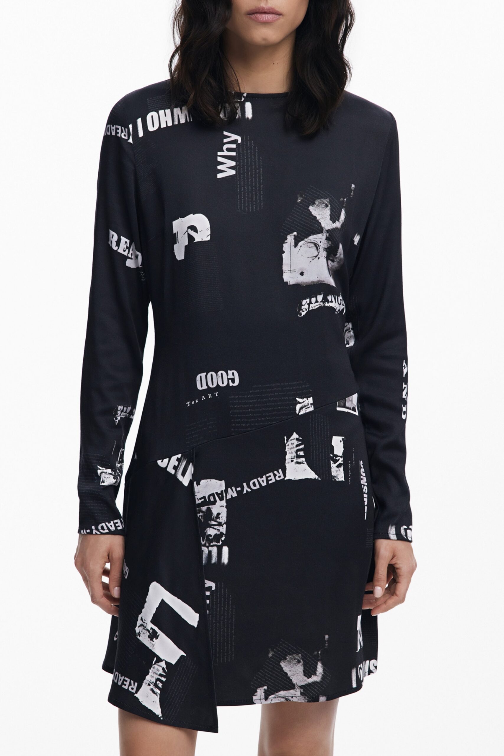 desigualabitocortodonnanero_1 DESIGUAL WOMEN'S SHORT BLACK DRESS - Image 1