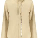 FREDDY WOMEN'S BEIGE ZIP-UP SWEATSHIRT