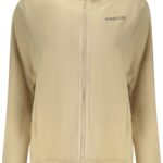 FREDDY WOMEN'S BEIGE ZIP-UP SWEATSHIRT