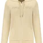 FREDDY WOMEN'S BEIGE ZIP-UP SWEATSHIRT