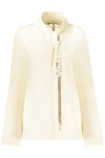 FREDDY WOMEN'S WHITE ZIP-UP SWEATSHIRT