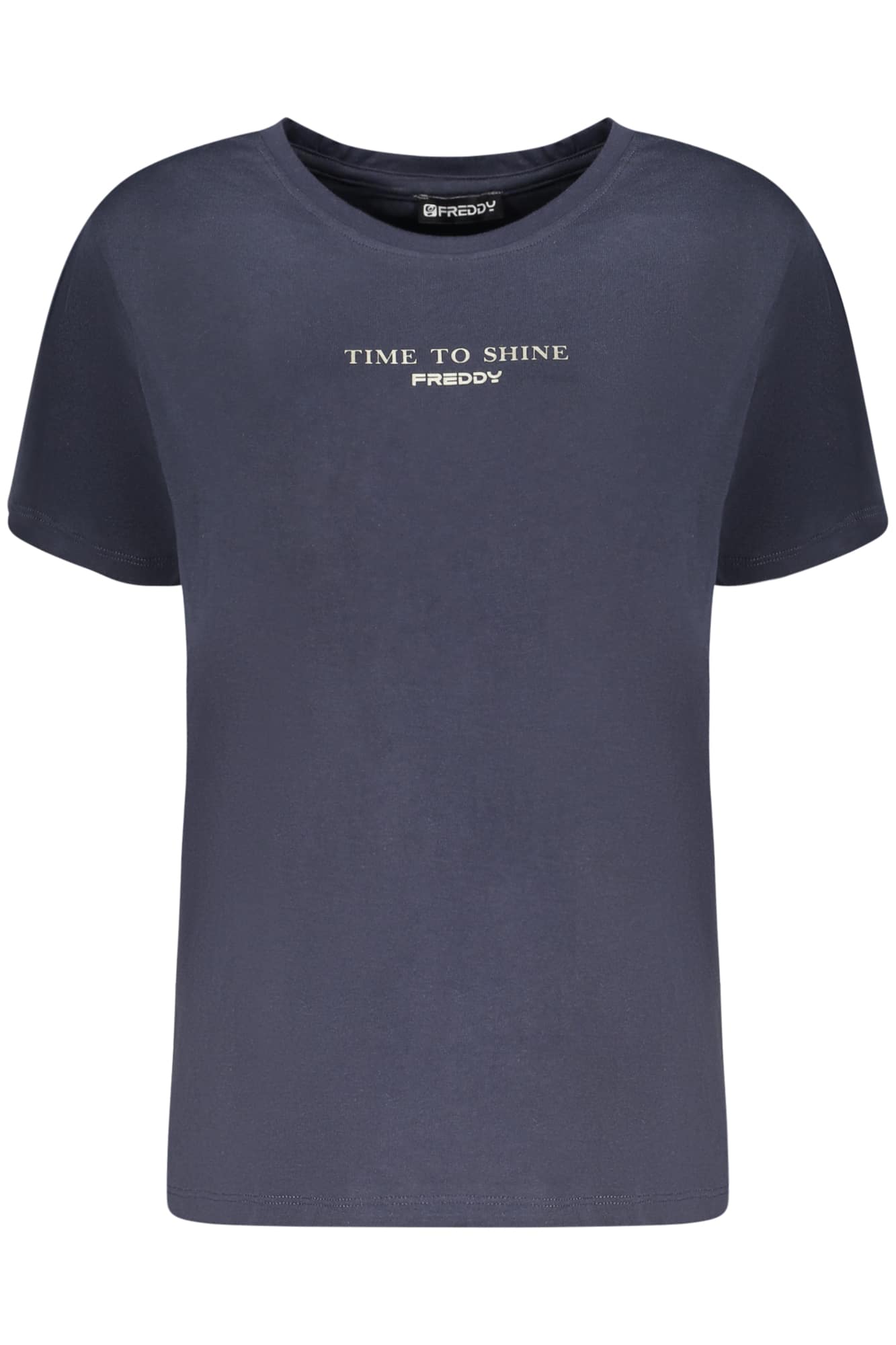 freddyt-shirtmanichecortedonnablu_1 FREDDY WOMEN'S SHORT-SLEEVE T-SHIRT BLUE - Image 1