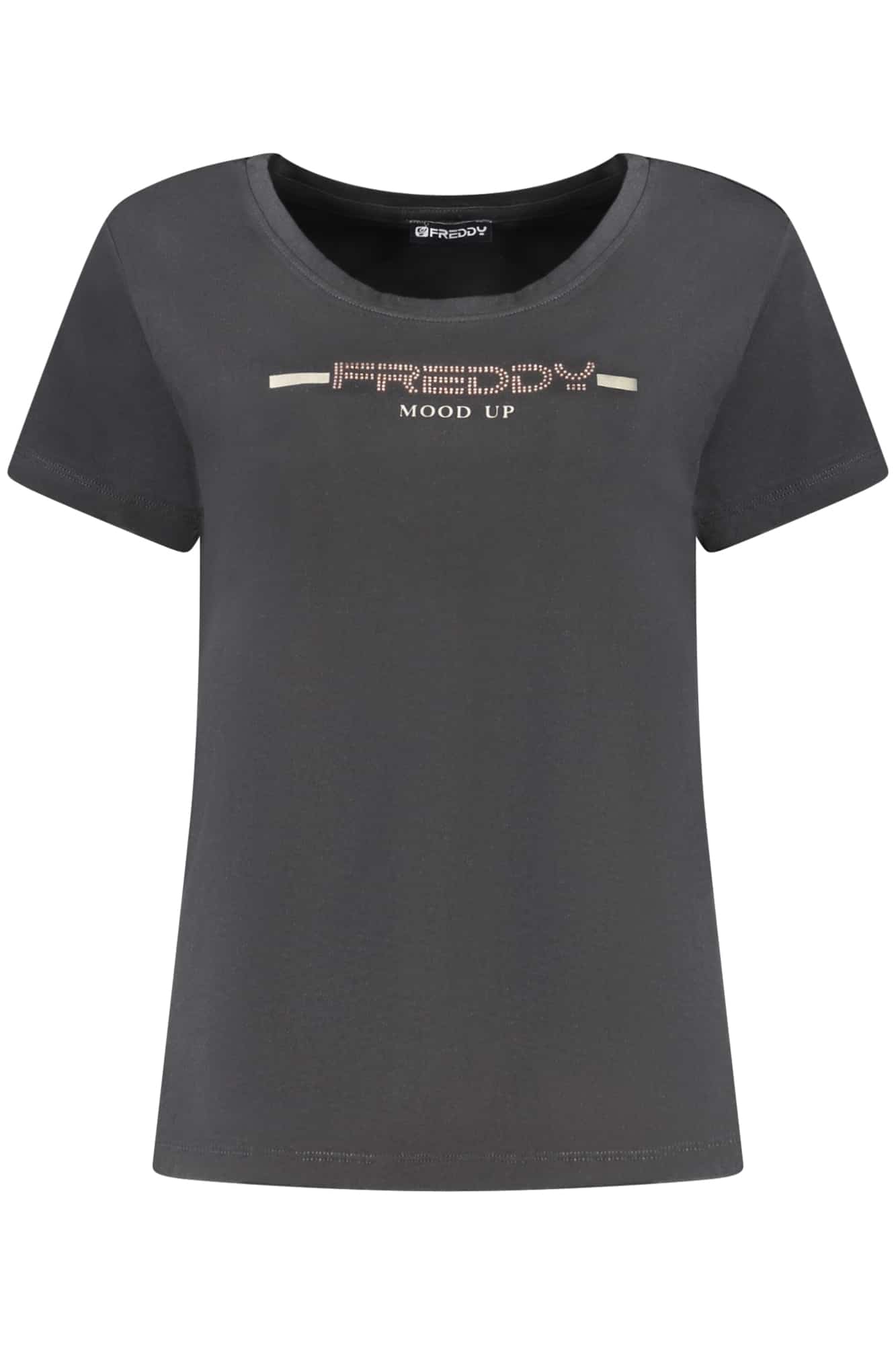 freddyt-shirtmanichecortedonnanero_1 FREDDY WOMEN'S SHORT-SLEEVE T-SHIRT BLACK - Image 1