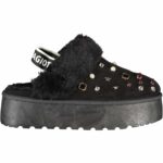 LAURA BIAGIOTTI WOMEN'S BLACK WINTER CLOG FOOTWEAR