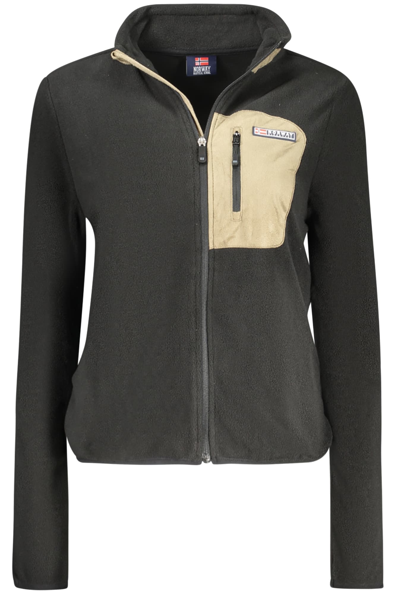 norway1963felpaconzipdonnanero_1 NORWAY 1963 WOMEN'S BLACK ZIP-UP SWEATSHIRT - Image 1