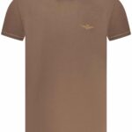 AERONAUTICA MILITARE MEN'S BROWN OUTERWEAR T-SHIRT