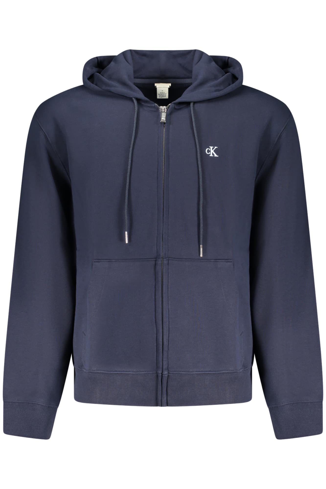 calvinkleinfelpaconzipuomoblu_1 CALVIN KLEIN MEN'S BLUE ZIP-UP SWEATSHIRT - Image 1