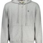 CALVIN KLEIN MEN'S ZIPPED SWEATSHIRT GREY