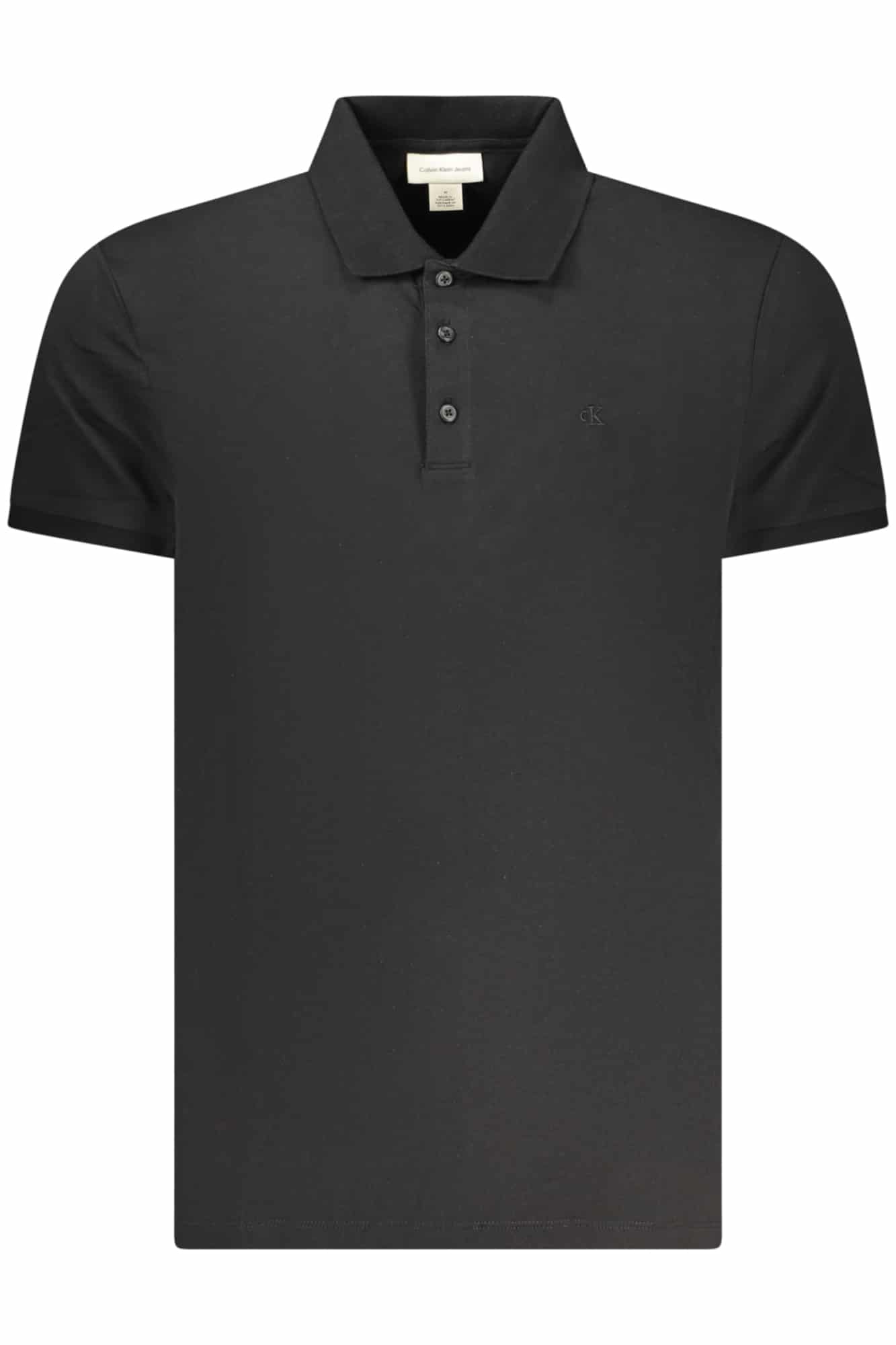 calvinkleinpolomanichecorteuomonero_1 CALVIN KLEIN MEN'S SHORT-SLEEVE POLO SHIRT BLACK - Image 1