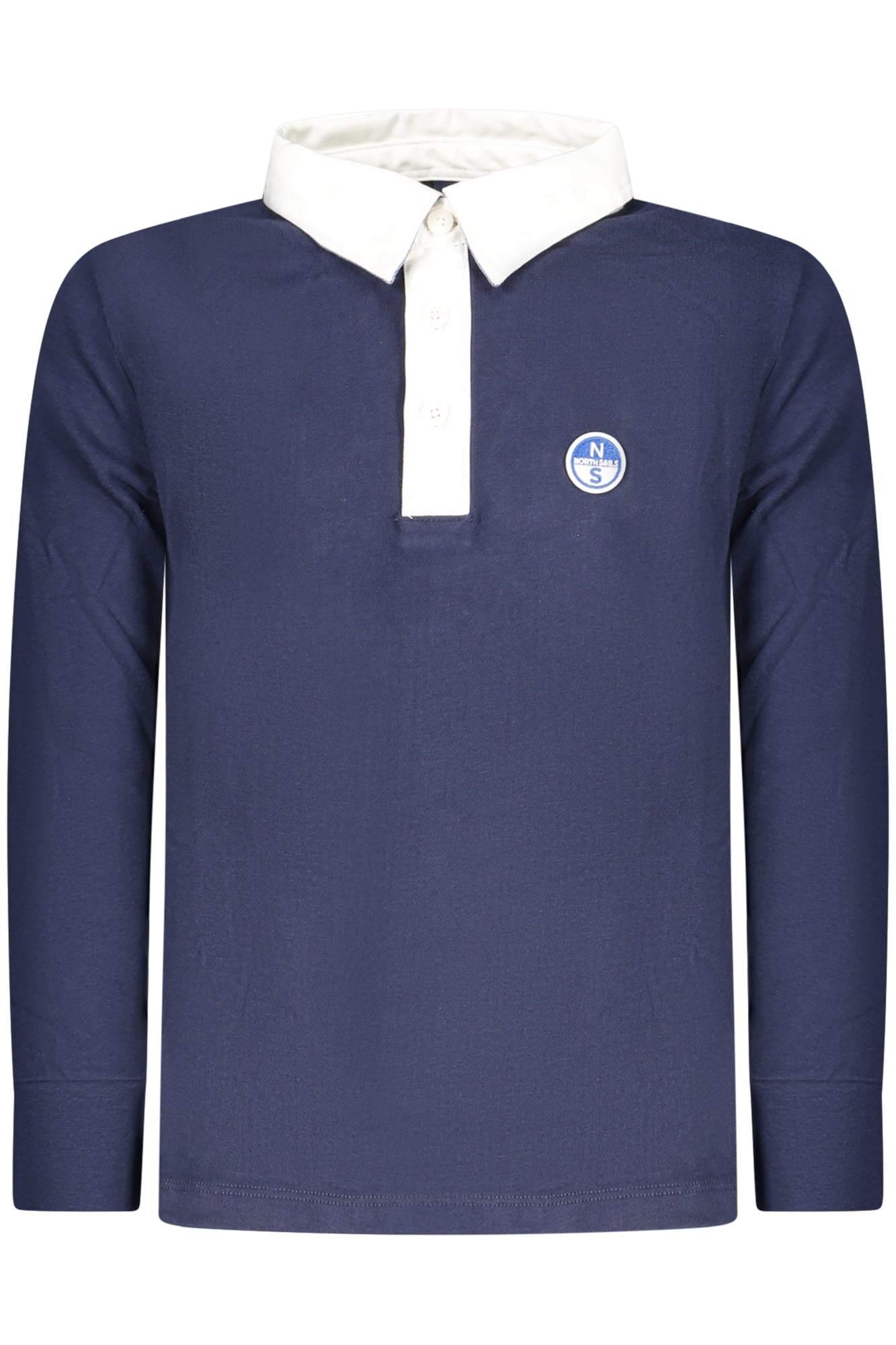 northsailspolomanichelunghebambinoblu_1 NORTH SAILS KIDS' LONG-SLEEVED POLO SHIRT, BLUE - Image 1
