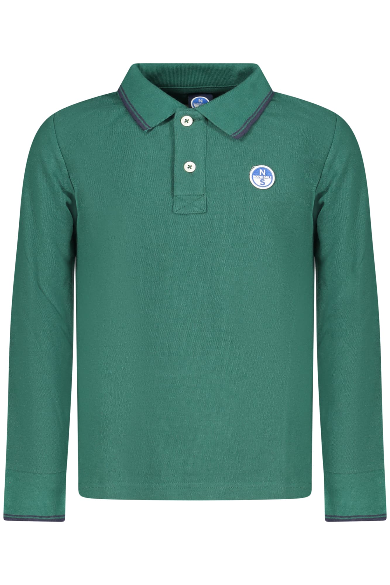 northsailspolomanichelunghebambinoverde_1 NORTH SAILS CHILDREN'S LONG-SLEEVED POLO SHIRT, GREEN - Image 1