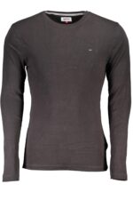 TOMMY HILFIGER MEN'S LONG SLEEVE T-SHIRT BLACK