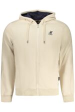 US GRAND MEN'S BEIGE ZIP-UP SWEATSHIRT