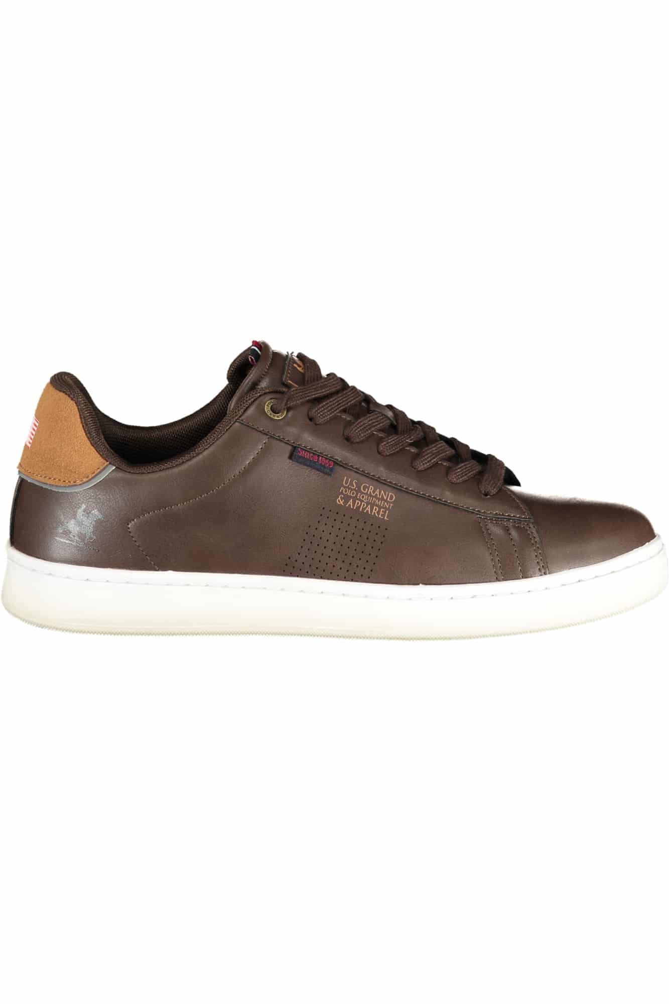 usgrandpolocalzaturasportivauomomarrone_1 US GRAND MEN'S SPORTS FOOTWEAR BROWN - Image 1