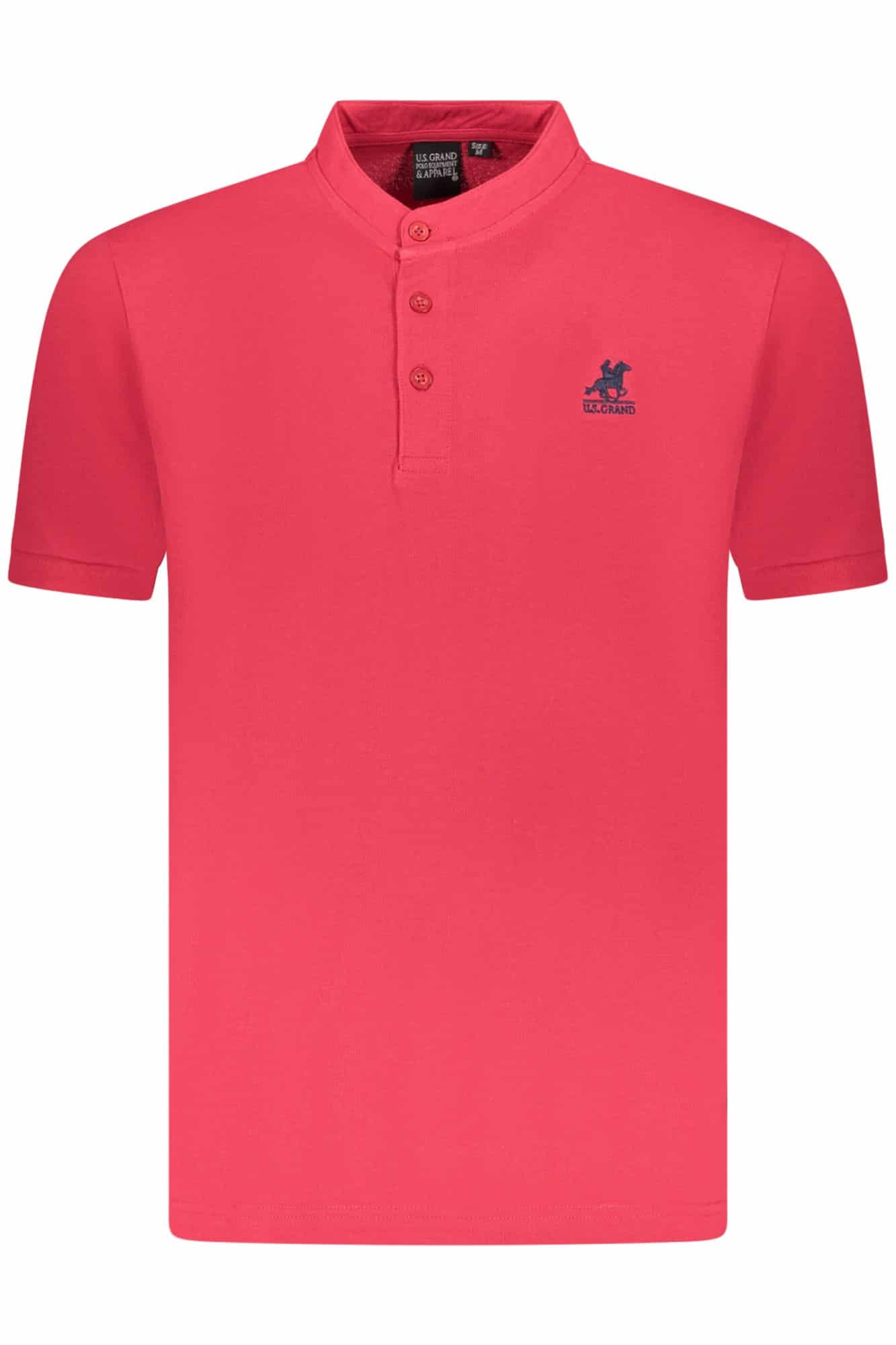 usgrandpolopolomanichecorteuomorosso_1 US GRAND MEN'S SHORT-SLEEVE POLO SHIRT, RED - Image 1