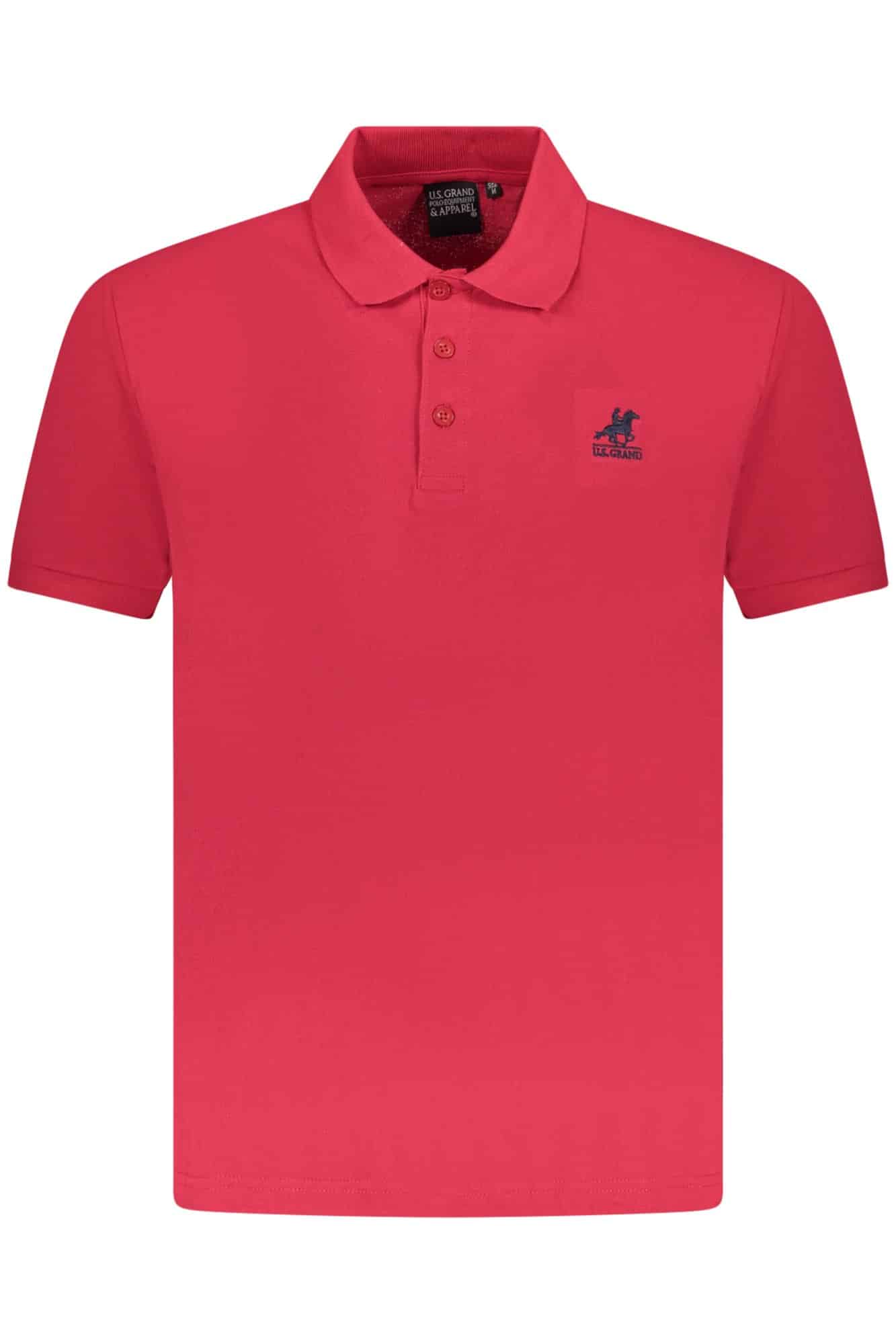 usgrandpolopolomanichecorteuomorosso_1 US GRAND MEN'S SHORT-SLEEVE POLO SHIRT, RED - Image 1