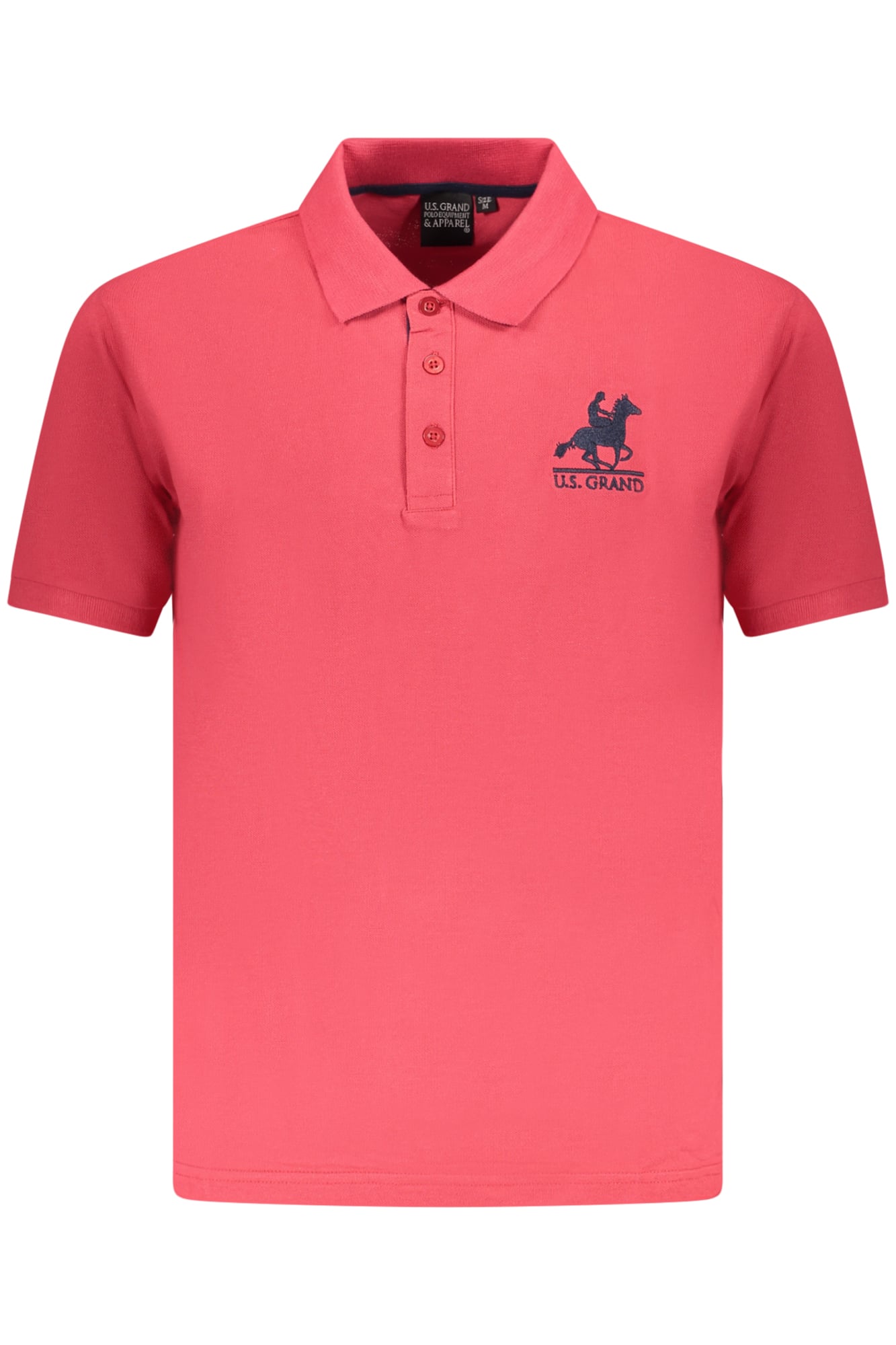 usgrandpolopolomanichecorteuomorosso_1 US GRAND MEN'S SHORT-SLEEVE POLO SHIRT, RED - Image 1