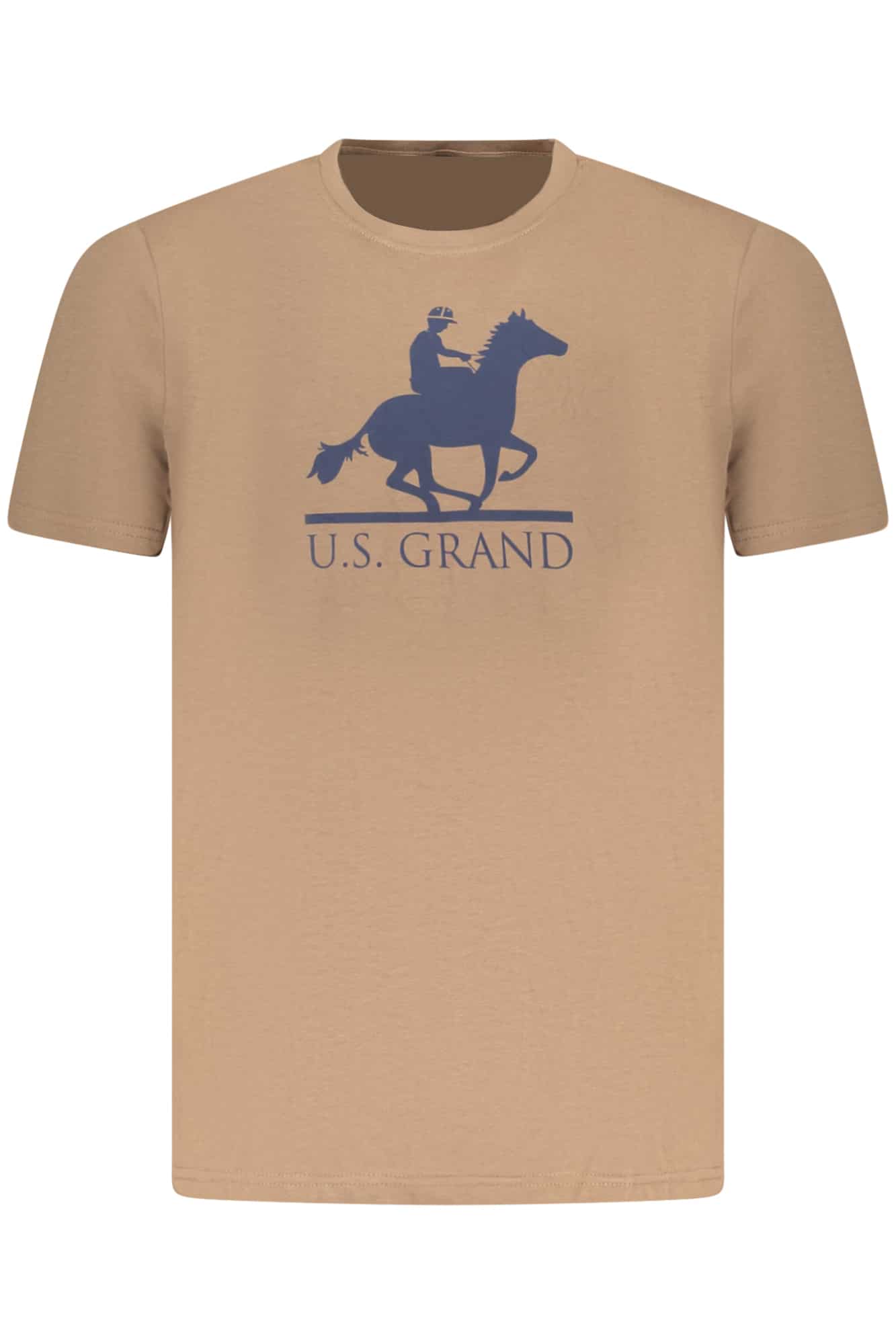 usgrandpolot-shirtmanichecorteuomomarrone_1 US GRAND MEN'S SHORT-SLEEVE T-SHIRT BROWN - Image 1