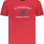 US GRAND MEN'S SHORT-SLEEVED RED T-SHIRT