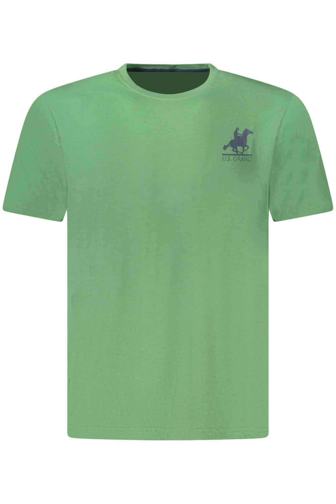 usgrandpolot-shirtmanichecorteuomoverde_1 US GRAND MEN'S SHORT-SLEEVED GREEN T-SHIRT - Image 1