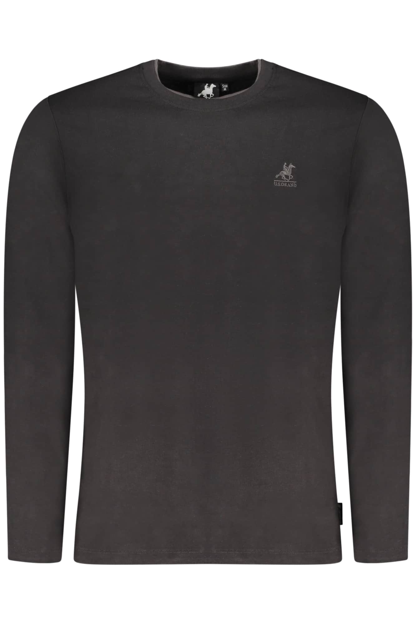 usgrandt-shirtmanichelungheuomonero_1 US GRAND MEN'S LONG-SLEEVED BLACK T-SHIRT - Image 1