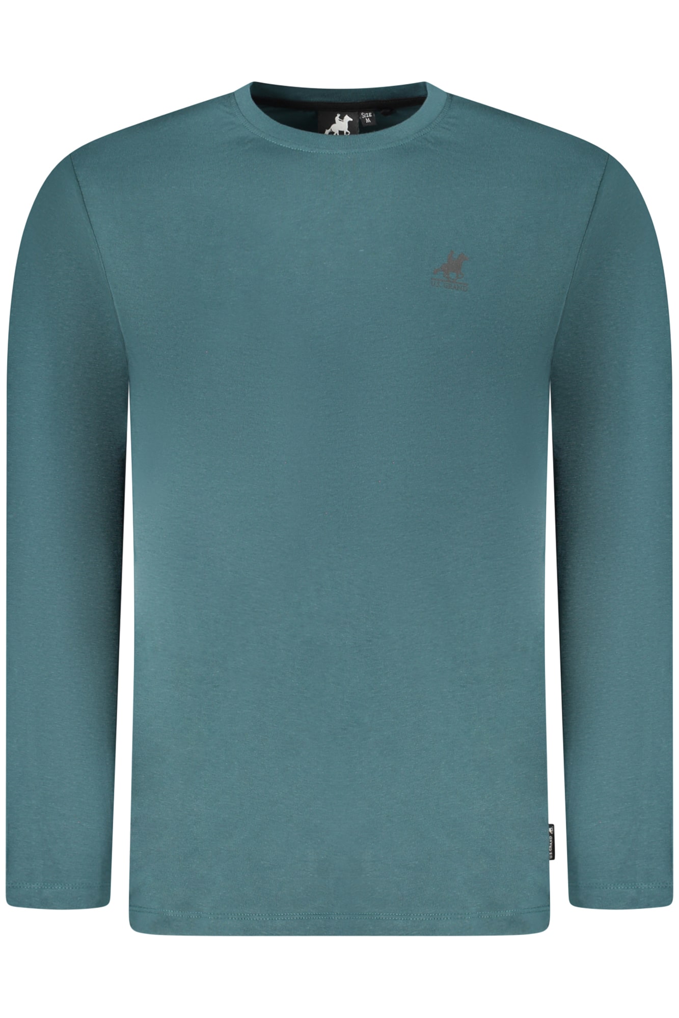 usgrandt-shirtmanichelungheuomoverde_1 US GRAND MEN'S LONG-SLEEVED GREEN T-SHIRT - Image 1