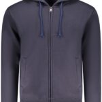 COVERI MOVING MEN'S BLUE ZIP-UP SWEATSHIRT