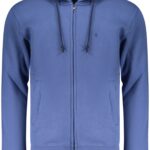 COVERI MOVING MEN'S BLUE ZIP-UP SWEATSHIRT