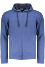COVERI MOVING MEN'S BLUE ZIP-UP SWEATSHIRT