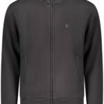 COVERI MOVING MEN'S BLACK ZIP-UP SWEATSHIRT