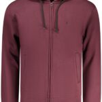 COVERI MOVING MEN'S RED ZIP-UP SWEATSHIRT