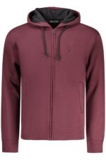 COVERI MOVING MEN'S RED ZIP-UP SWEATSHIRT