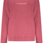 GUESS JEANS WOMEN'S RED ZIP-UP SWEATSHIRT
