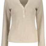 GUESS JEANS WOMEN'S BEIGE SWEATER