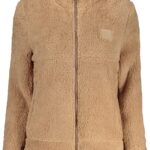 LAURA BIAGIOTTI WOMEN'S BROWN ZIP-UP SWEATSHIRT