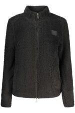 LAURA BIAGIOTTI WOMEN'S BLACK ZIP-UP SWEATSHIRT